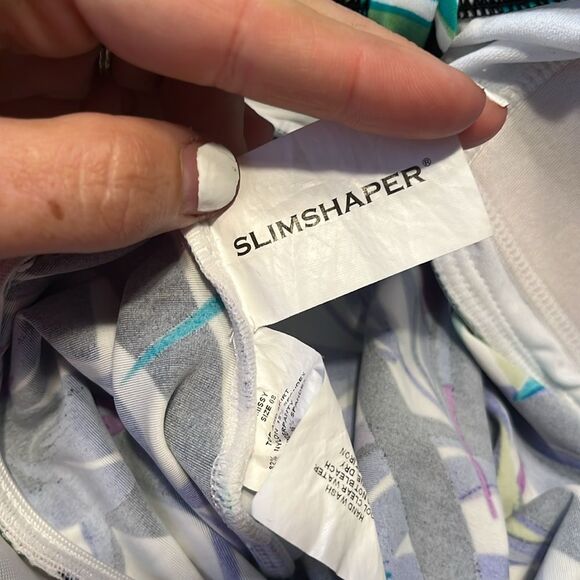 Slimshaper Blue and Purple Bustier Tank Swim Top - Picture 2 of 7